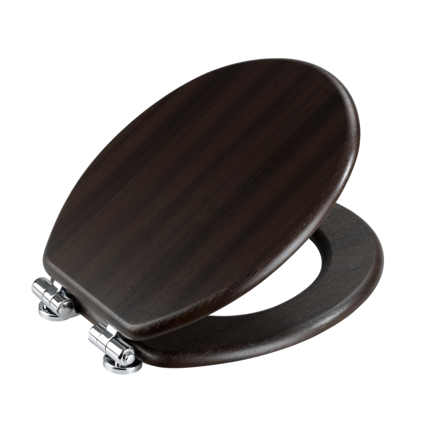 WENKO 22015100-WC sėdynė WENGE 35,5x42,5 cm ruda/sidabrinė