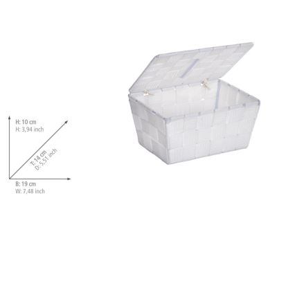 WENKO 22077100 - Krepšelis ADRIA 19x14 cm baltas