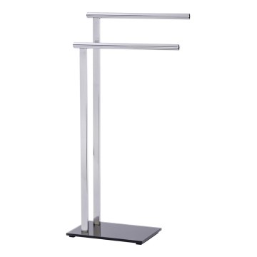 WENKO 22090100 - Rankšluosčių stovas LAVA 42x81 cm, nerūdijančio plieno / sidabro / juodos spalvos