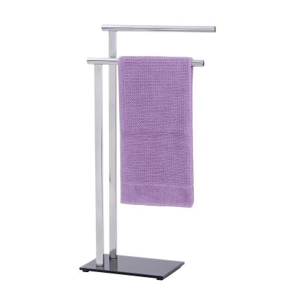 WENKO 22090100 - Rankšluosčių stovas LAVA 42x81 cm, nerūdijančio plieno / sidabro / juodos spalvos
