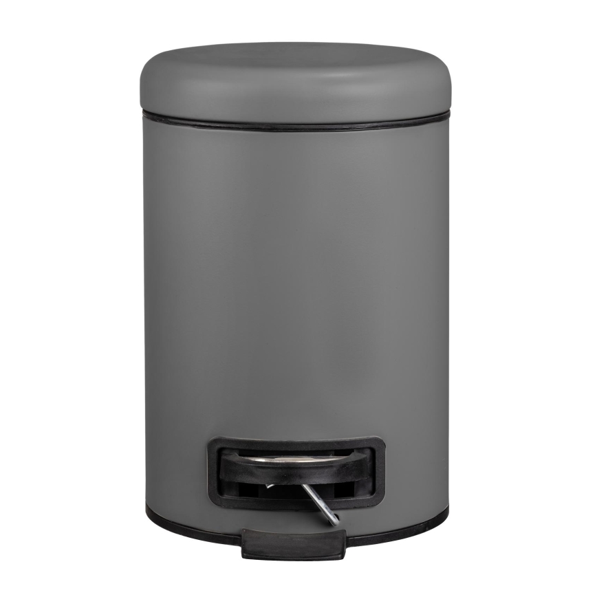 WENKO 22148100 - Šiukšliadėžė LEMAN 17x25 cm pilka/juoda