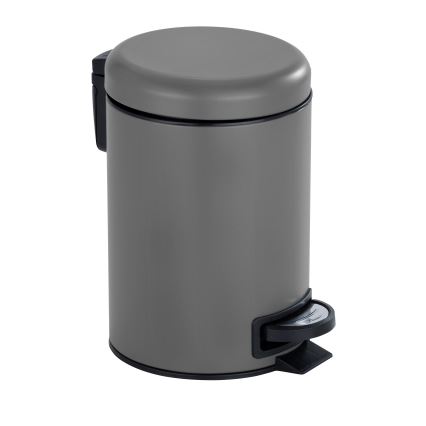 WENKO 22148100 - Šiukšliadėžė LEMAN 17x25 cm pilka/juoda