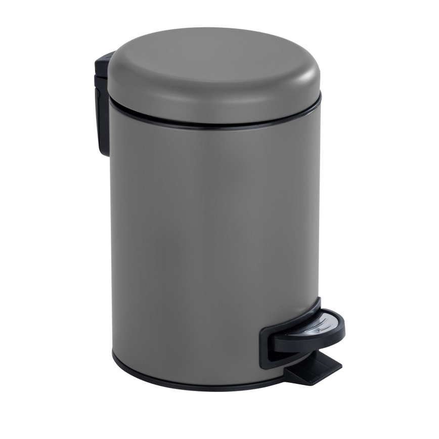 WENKO 22148100 - Šiukšliadėžė LEMAN 17x25 cm pilka/juoda