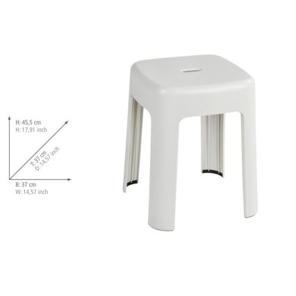 WENKO 22160100 - Kėdutė ALASKA 37x45,5 cm balta