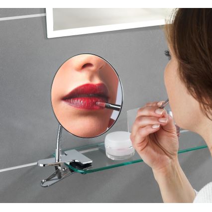 WENKO 22195100 - Kosmetinis veidrodis CLIP 15x27 cm blizgus chromas