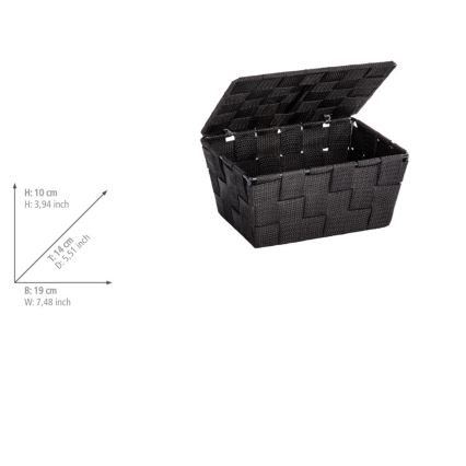 WENKO 22197100 - Krepšys ADRIA 19x14 cm juodas