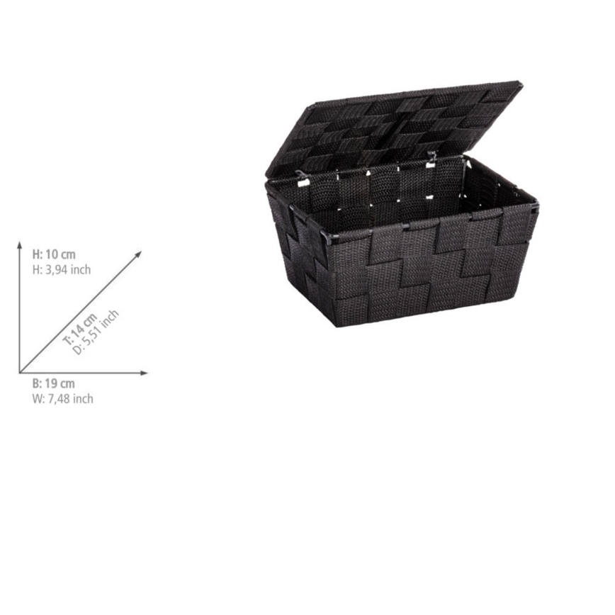 WENKO 22197100 - Krepšys ADRIA 19x14 cm juodas