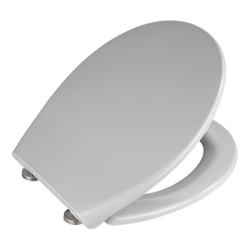 WENKO 22402100-WC tualeto sėdynė SAMOS 44,5x37,5 cm pilka/sidabrinė