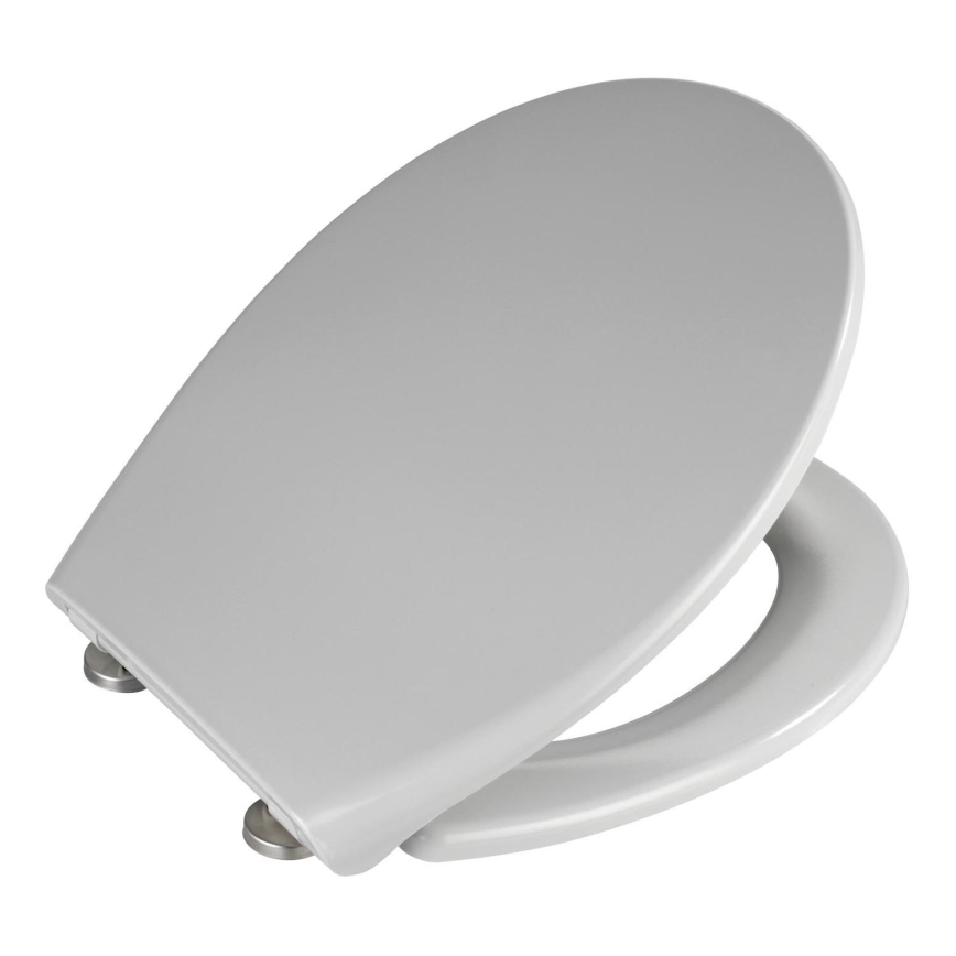 WENKO 22402100-WC tualeto sėdynė SAMOS 44,5x37,5 cm pilka/sidabrinė