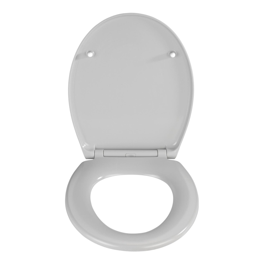 WENKO 22402100-WC tualeto sėdynė SAMOS 44,5x37,5 cm pilka/sidabrinė