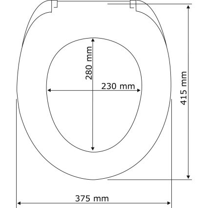 WENKO 22402100-WC tualeto sėdynė SAMOS 44,5x37,5 cm pilka/sidabrinė