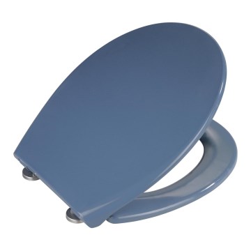 WENKO 22403100-WC tualeto sėdynė SAMOS 44,5x37,5 cm mėlyna/sidabrinė