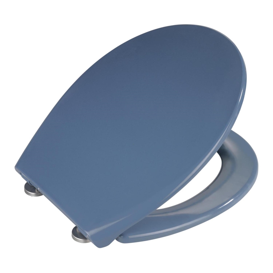 WENKO 22403100-WC tualeto sėdynė SAMOS 44,5x37,5 cm mėlyna/sidabrinė