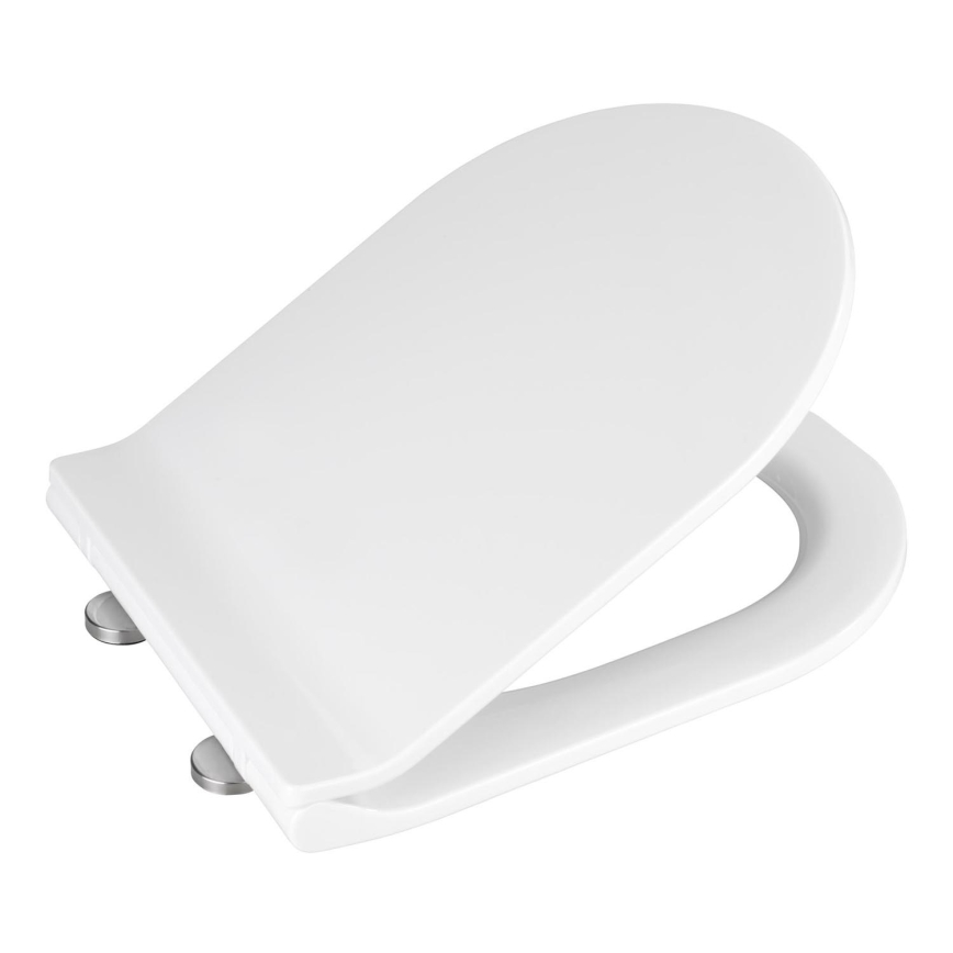 WENKO 22415100-Tualeto sėdynė HABOS 46x36 cm balta/sidabrinė