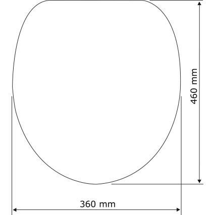WENKO 22415100-Tualeto sėdynė HABOS 46x36 cm balta/sidabrinė