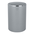 WENKO 22562100 - Šiukšlių dėžė INCA 18,5x25,5 cm pilka/blizgus chromas