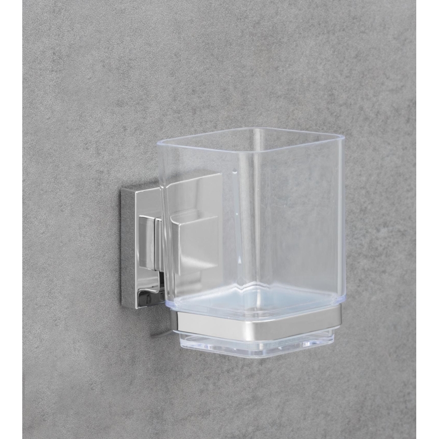 WENKO 22680100 - indelis VACUUM-LOC QUADRO ED 7,5x10 cm sidabrinis/blizgus chromas/skaidrus