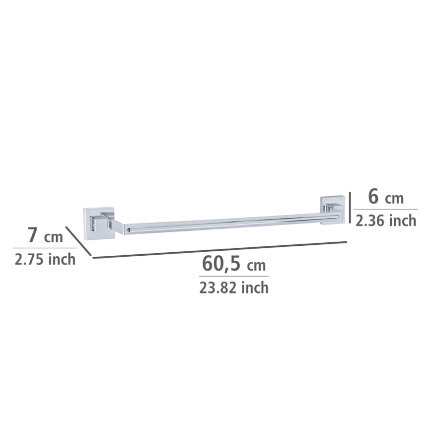 WENKO 22684100-Rankšluosčių laikiklis VACUUM-LOC QUADRO ED 60,5x6 cm sidabrinis / blizgus chromas
