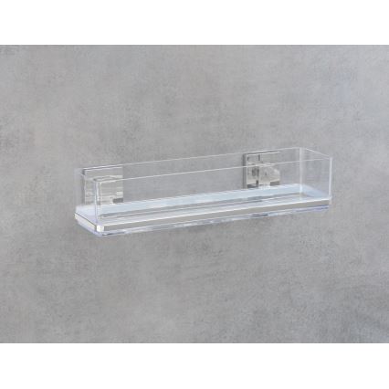 WENKO 22685100 - Lentynėlė VACUUM-LOC QUADRO ED 38,5x14,5 cm, sidabro spalvos / blizgus chromas
