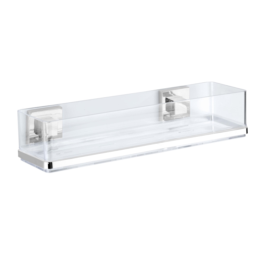WENKO 22685100 - Lentynėlė VACUUM-LOC QUADRO ED 38,5x14,5 cm, sidabro spalvos / blizgus chromas