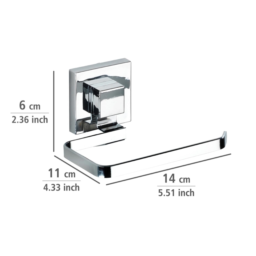 WENKO 22687100-Tualetinio popieriaus laikiklis VACUUM-LOC QUADRO ED 14x11 cm blizgus chromas