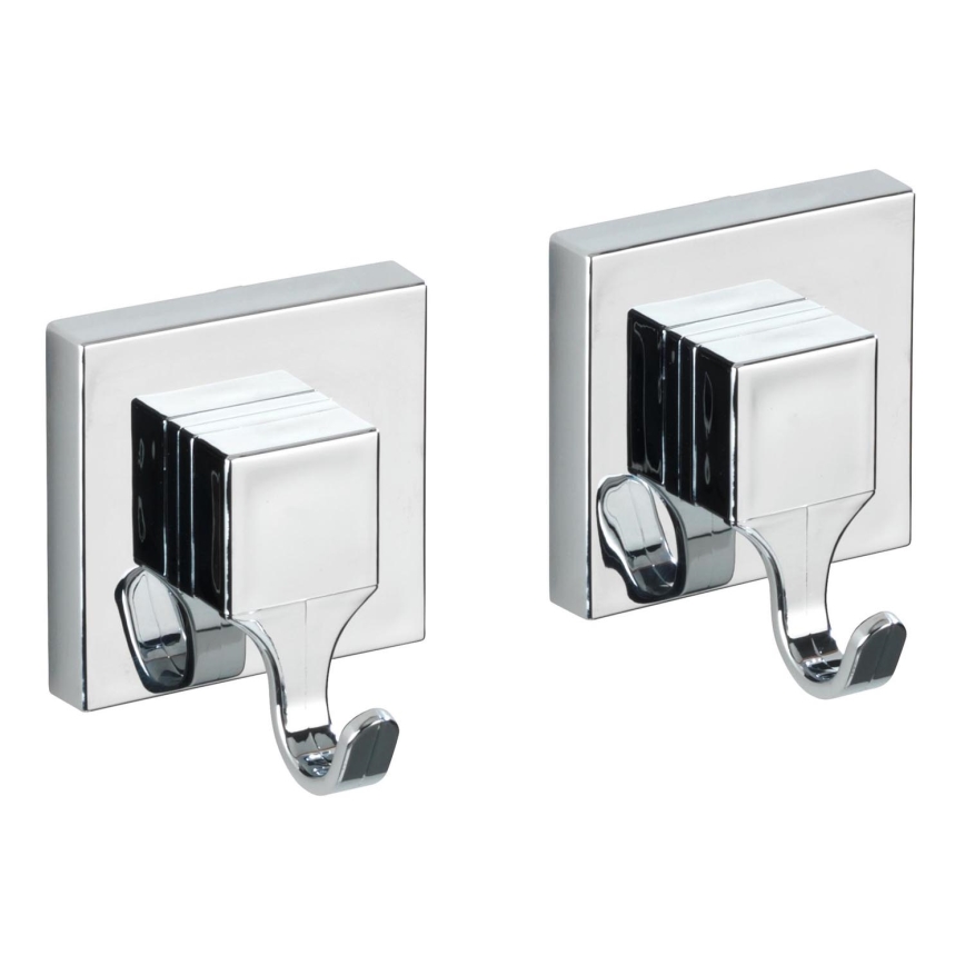 WENKO 22688100-Kabliukas VACUUM-LOC QUADRO ED 6x7 cm sidabrinis/blizgus chromas