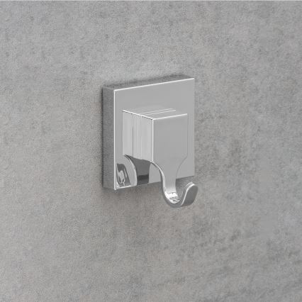 WENKO 22688100-Kabliukas VACUUM-LOC QUADRO ED 6x7 cm sidabrinis/blizgus chromas