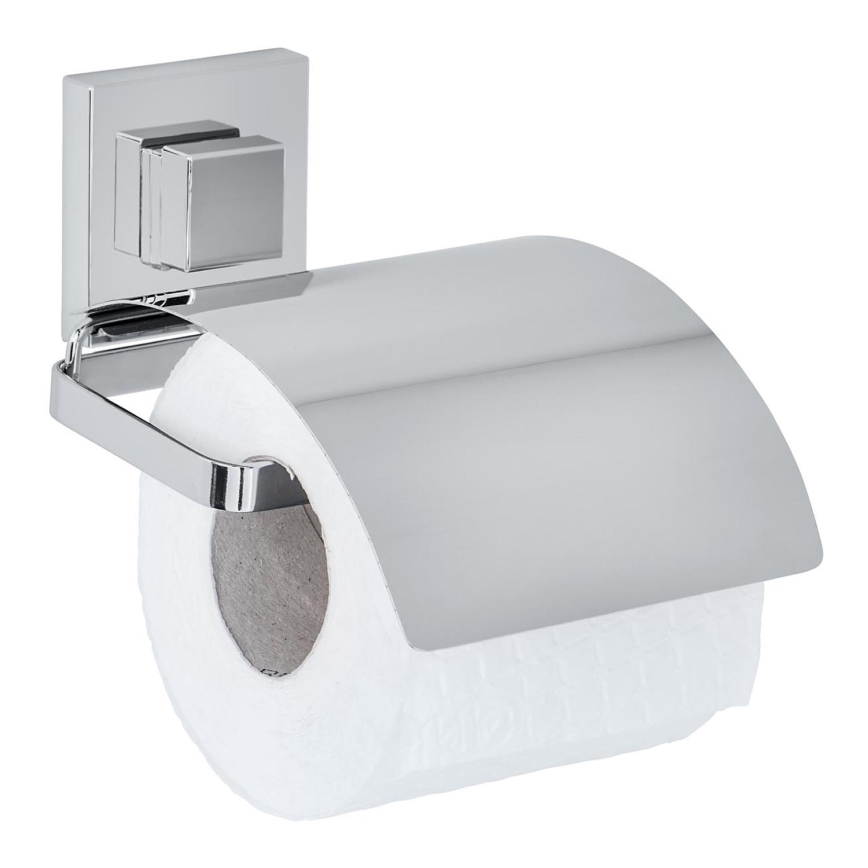 WENKO 22696100-Tualetinio popieriaus laikiklis VACUUM-LOC QUADRO ED 13x14 cm blizgus chromas