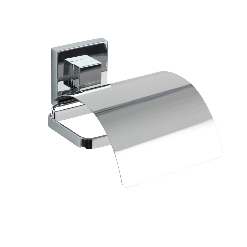 WENKO 22696100-Tualetinio popieriaus laikiklis VACUUM-LOC QUADRO ED 13x14 cm blizgus chromas