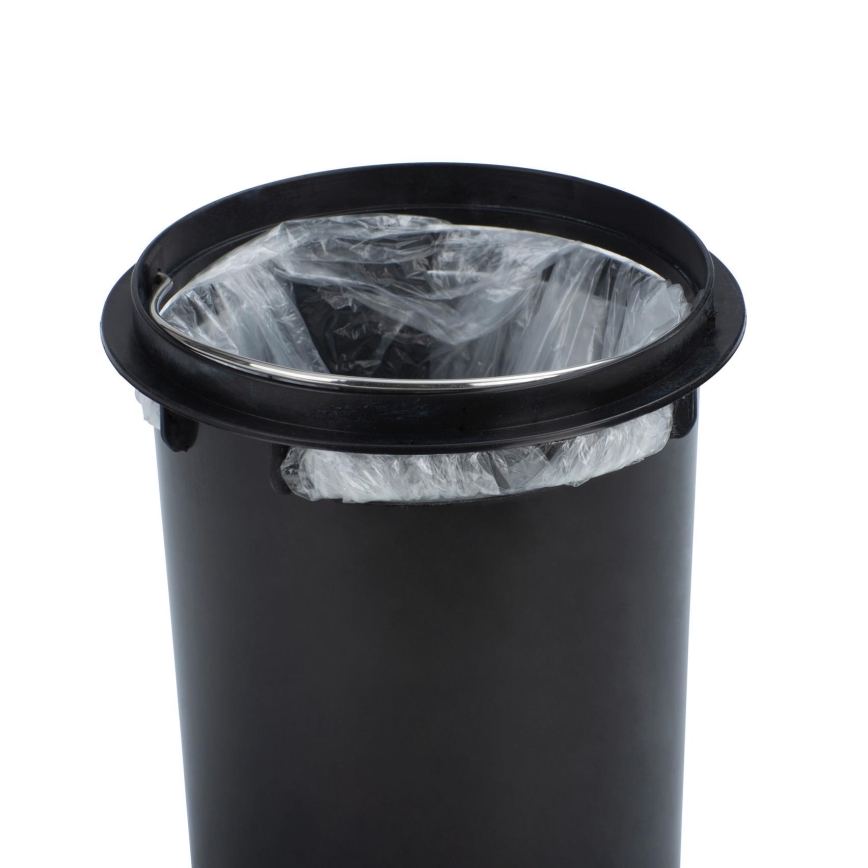 WENKO 22702100 - Šiukšlių dėžė LEMAN 17x25 cm nerūdijančio plieno/satinuota/juoda