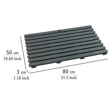 WENKO 22948100-Durų kilimėlis (vidaus & lauko) 50x80 cm pilkos spalvos