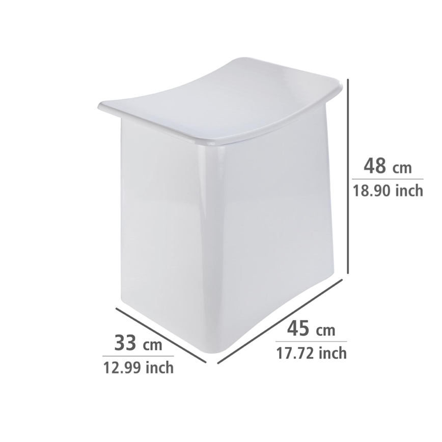 WENKO 22949100 - Taburetė WING 45x48 cm balta/juoda