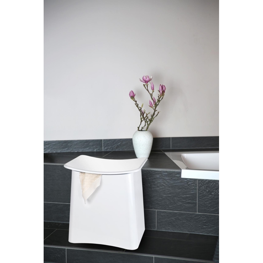 WENKO 22949100 - Taburetė WING 45x48 cm balta/juoda