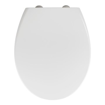 WENKO 22973100-WC sėdynė DELOS 44,5x37,5 cm balta/sidabrinė