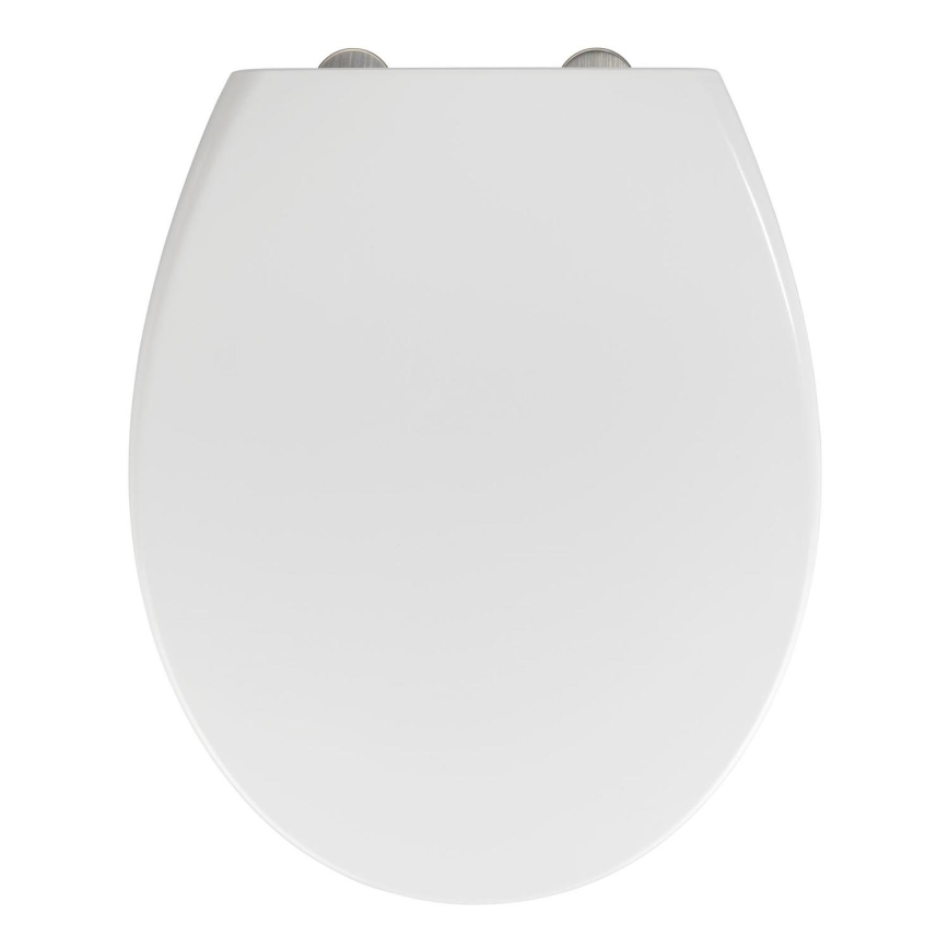 WENKO 22973100-WC sėdynė DELOS 44,5x37,5 cm balta/sidabrinė