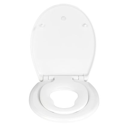 WENKO 22973100-WC sėdynė DELOS 44,5x37,5 cm balta/sidabrinė