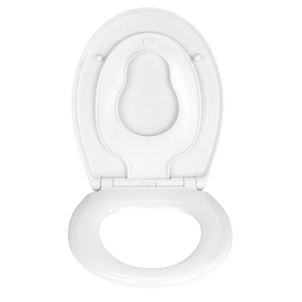WENKO 22973100-WC sėdynė DELOS 44,5x37,5 cm balta/sidabrinė