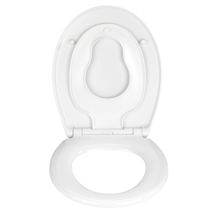 WENKO 22973100-WC sėdynė DELOS 44,5x37,5 cm balta/sidabrinė
