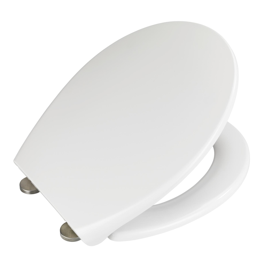 WENKO 22973100-WC sėdynė DELOS 44,5x37,5 cm balta/sidabrinė