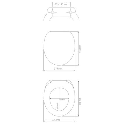WENKO 22973100-WC sėdynė DELOS 44,5x37,5 cm balta/sidabrinė