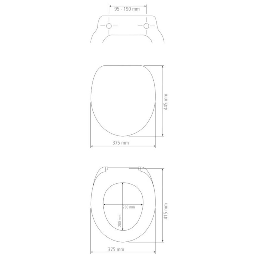 WENKO 22973100-WC sėdynė DELOS 44,5x37,5 cm balta/sidabrinė
