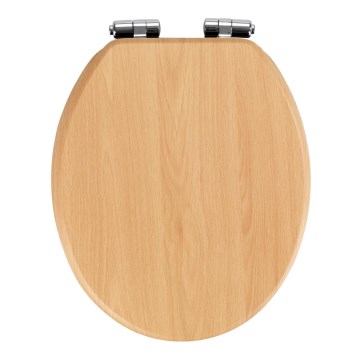 WENKO 22979100-WC tualeto sėdynė NATŪRALUS BUKAS 35,5x42,5 cm ruda/sidabrinė