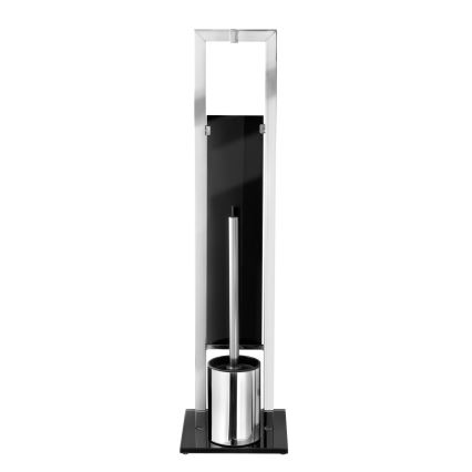 WENKO 22983100 - WC šepetys RIVALTA 18x70 cm, iš nerūdijančio plieno, sidabrinis/juodas