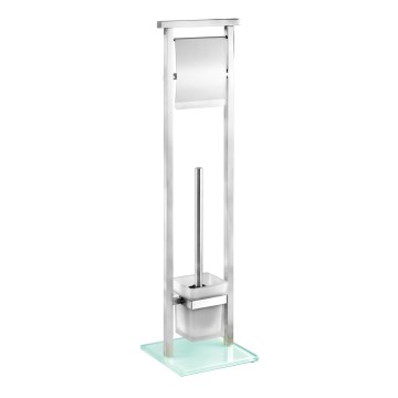 WENKO 22992100 - WC šepetys DEBAR 18x73 cm nerūdijančio plieno/satinuotas/baltas