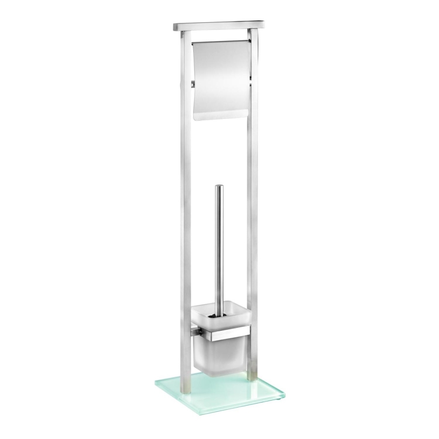 WENKO 22992100 - WC šepetys DEBAR 18x73 cm nerūdijančio plieno/satinuotas/baltas