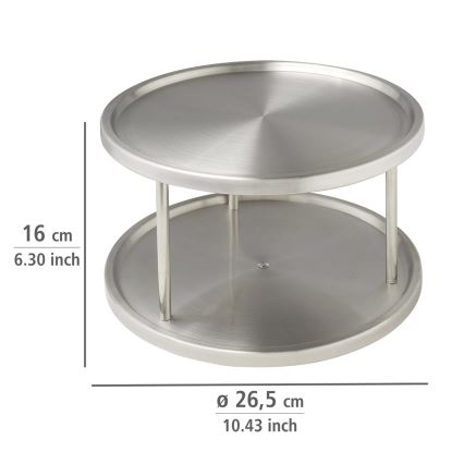 WENKO 2335100 - Spintelės karuselė CABINET CAROUSEL 26,5x15,5 cm nerūdijančio plieno/sidabrinė