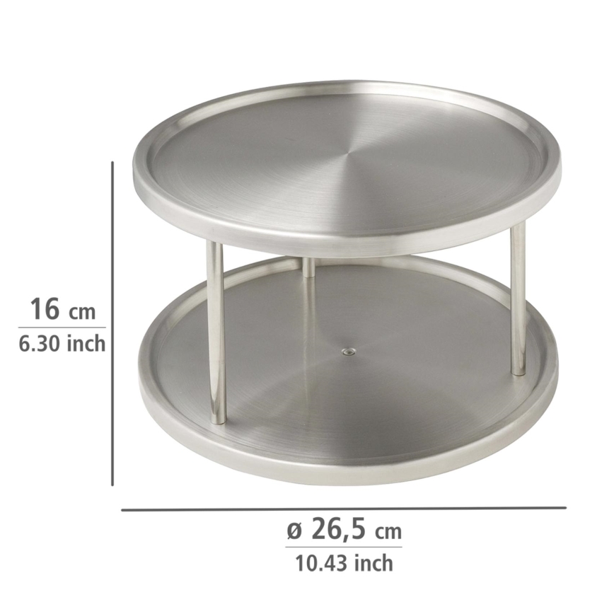 WENKO 2335100 - Spintelės karuselė CABINET CAROUSEL 26,5x15,5 cm nerūdijančio plieno/sidabrinė