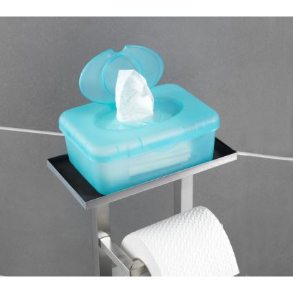 WENKO 23364100 - Tualeto šepetys DEBAR 21x70,5 cm, nerūdijančio plieno, satininis paviršius, baltos spalvos