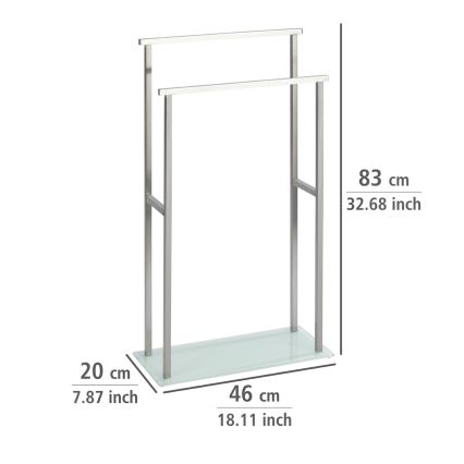 WENKO 23438100 - Rankšluosčių stovas DEBAR 20x83 cm nerūdijančio plieno/satininis/baltas