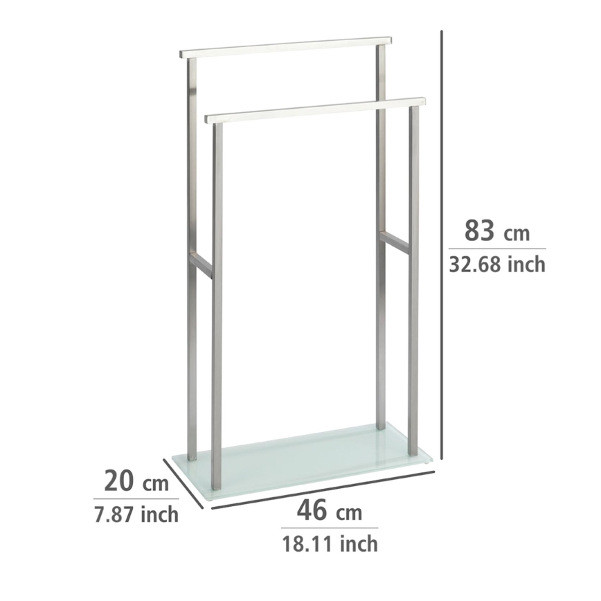 WENKO 23438100 - Rankšluosčių stovas DEBAR 20x83 cm nerūdijančio plieno/satininis/baltas